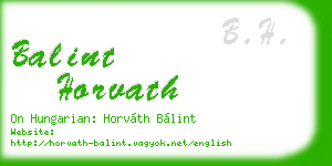 balint horvath business card