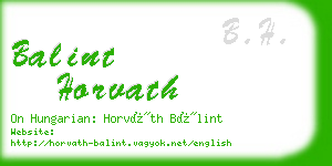 balint horvath business card